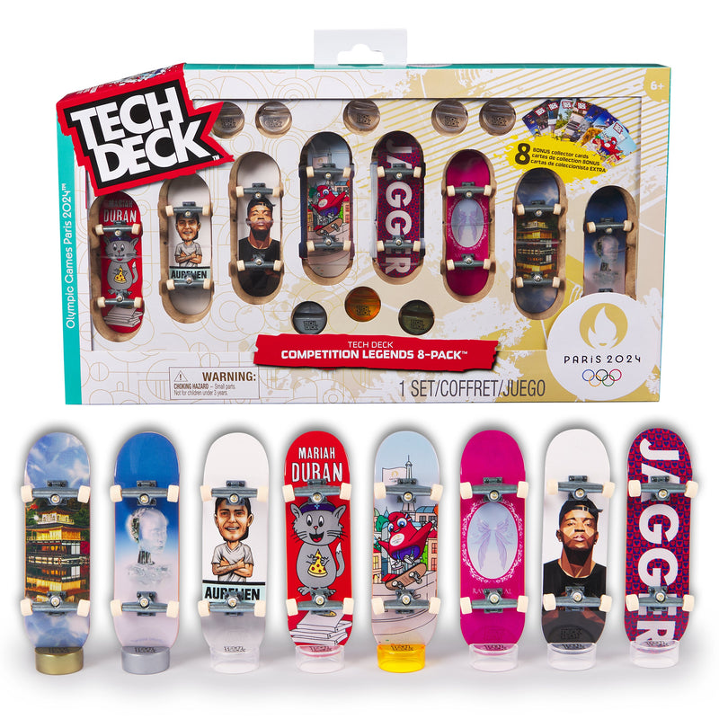 Tech Deck, Competition Legends Olympic Games Paris 2024 Fingerboard 8-Pack