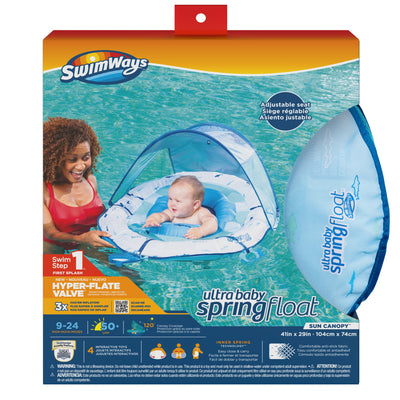 Swimways Ultra Baby Spring Float with Sun Canopy - Shark